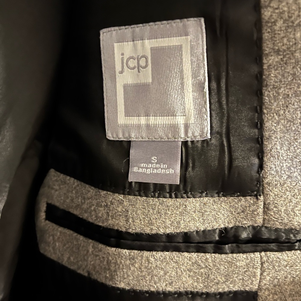 Wool Men's Gray Blazer - Picture 2 of 3